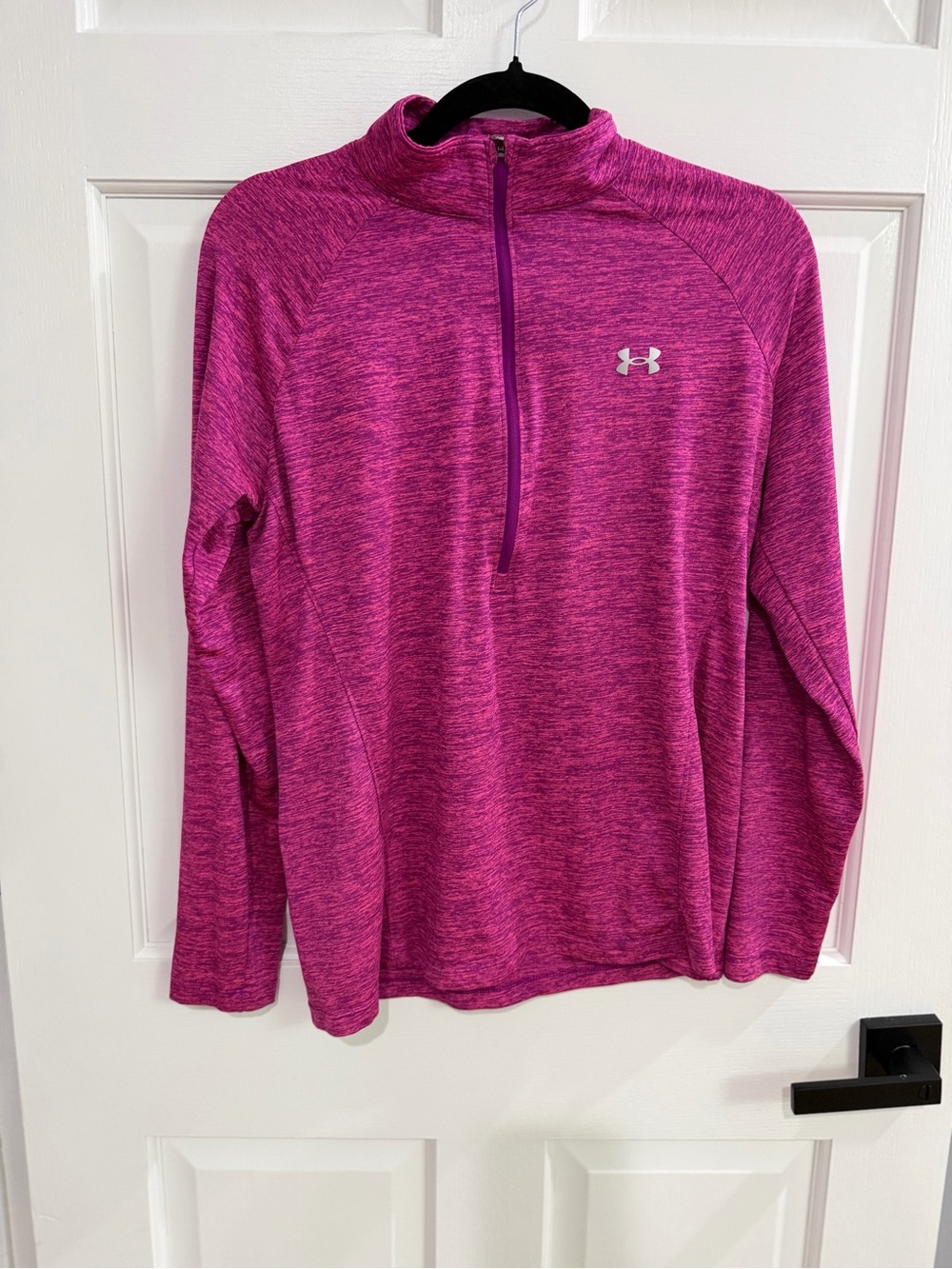 Under Armour Heather Fuchsia Quarter-Zip Pullover
